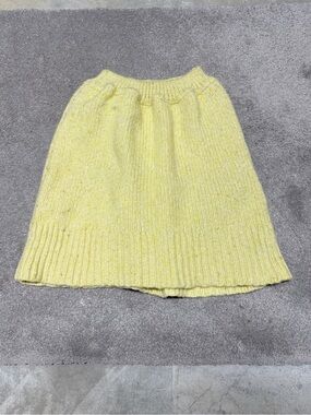 Paloma Wool Butter Yellow Alpaca Merino Knit Mini Skirt Size M